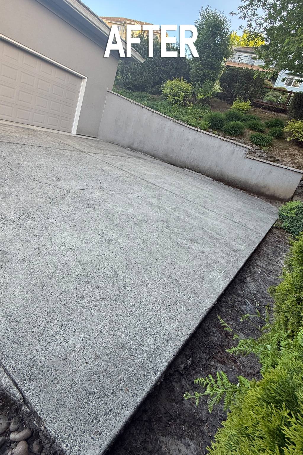 Driveway after affordable pressure washing Vancouver WA